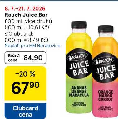 Rauch Juice Bar, 800 ml, více druhů