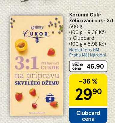 Korunní Cukr Želírovací cukr 3:1, 500 g 