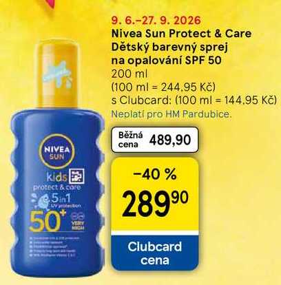 Nivea Sun Protect & Care Dětský barevný sprej na opalování SPF 50, 200 ml  