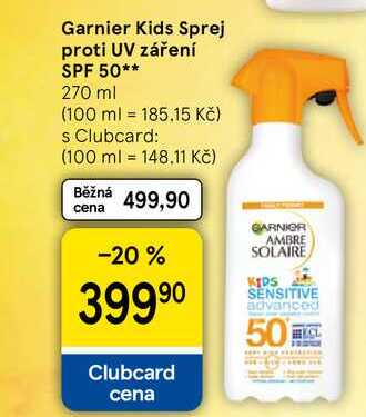 Garnier Kids Sprej proti UV záření SPF 50, 270 ml 