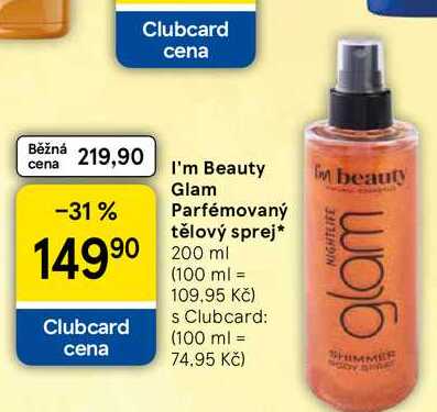 I'm Beauty Glam Parfémovaný tělový sprej, 200 ml