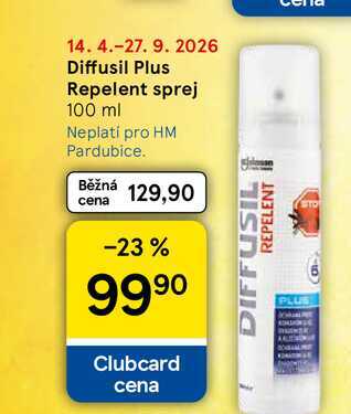 Diffusil Plus Repelent sprej, 100 ml Tesco