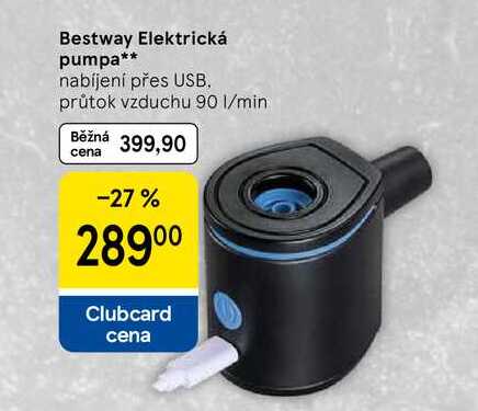 Bestway Elektrická pumpa, nabíjení přes USB, průtok vzduchu 90 l/min