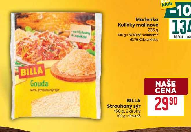 BILLA Strouhaný sýr 150 g