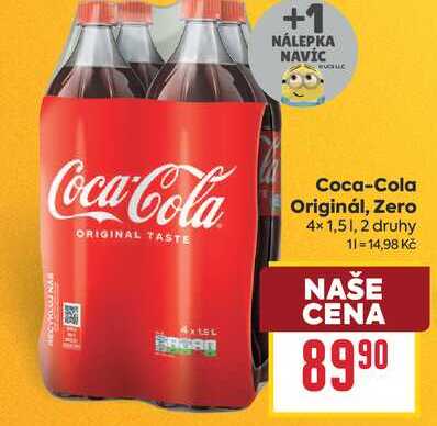 Coca-Cola Originál, Zero 4× 1,5l