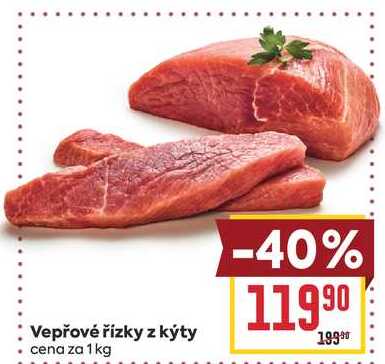 Vepřové řízky z kýty cena za 1 kg