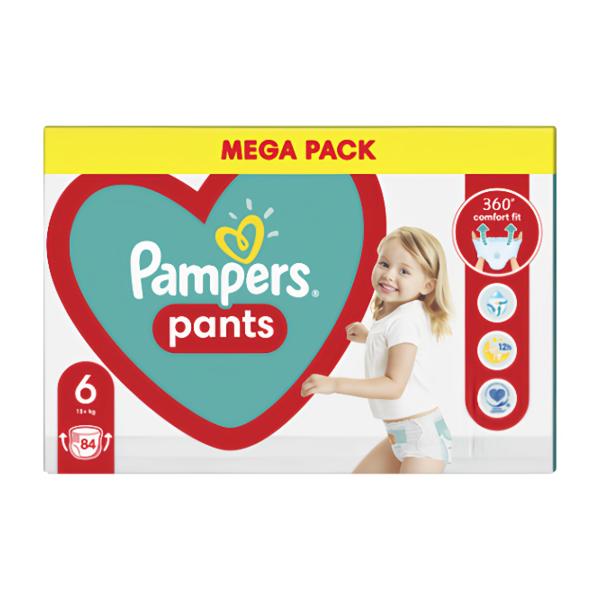Pampers Pants Plenkové kalhotky Mega Pack vel. 6 (15kg+) Košík.cz