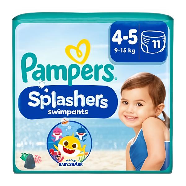 Pampers Kalhotkové plenky Splashers Carry Pack Baby Shark, velikost 4, 11ks Košík.cz