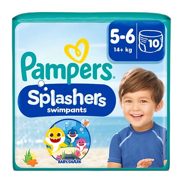 Pampers Kalhotkové plenky Splashers Carry Pack Baby Shark velikost 5, 10ks Košík.cz