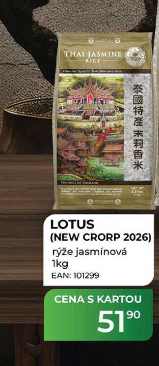 LOTUS (NEW CRORP 2026) rýže jasmínová 1kg