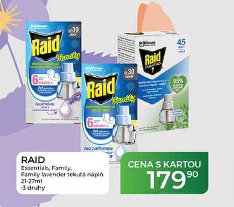 RAID Essentials, Family, bez parfemace Family lavender tekutá náplň 21-27ml
