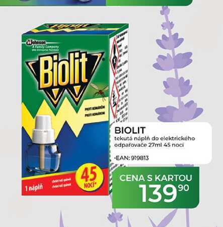 BIOLIT tekutá náplň do elektrického odpařovače 27ml