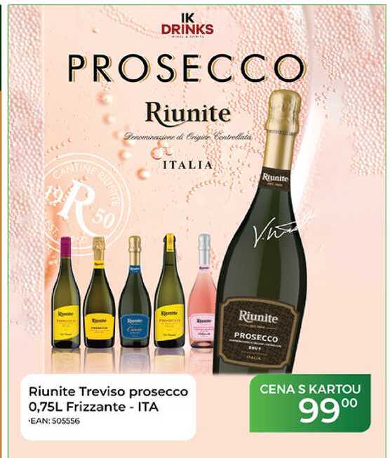 Riunite Treviso prosecco 0,75L Frizzante - ITA
