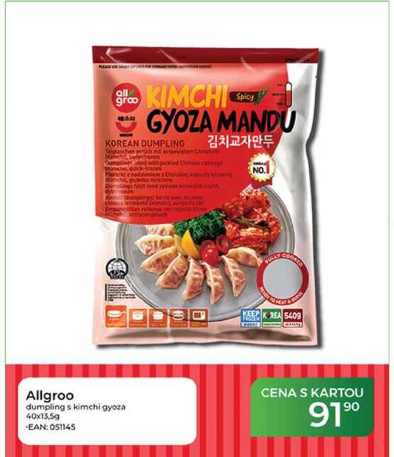Allgroo dumplings kimchi gyoza 40x13,5 g