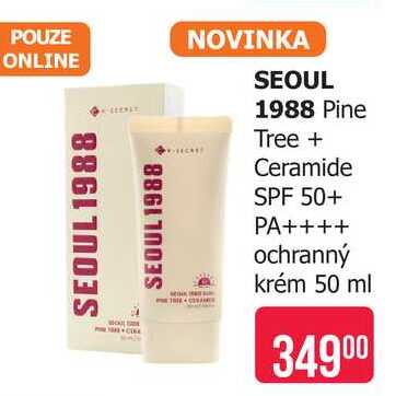 SEOUL 1988 Pine Tree + Ceramide SPF 50+ PA++++ ochranný krém 50 ml Teta drogerie