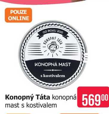 Konopný Táta konopná mast s kostivalem Teta drogerie