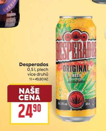 Desperados 0,51, plech