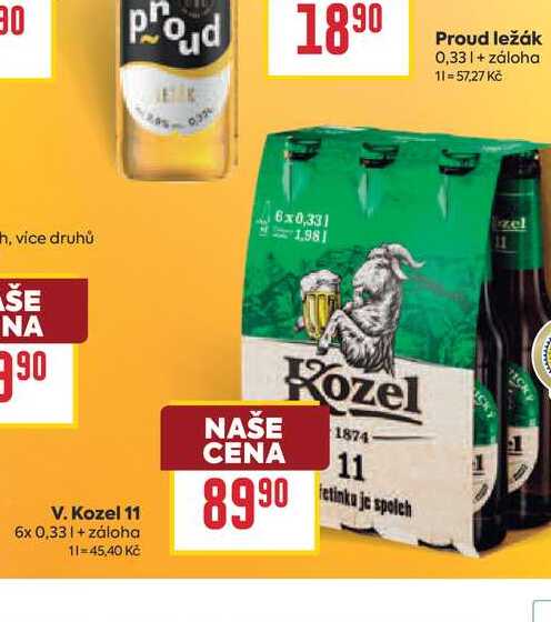 V. Kozel 11 6x 0,33l