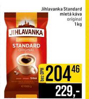 Jihlavanka Standard mletá káva original 1kg