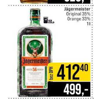 Jägermeister Original 35% Orange 33% 1l