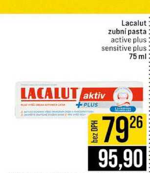 Lacalut zubní pasta active plus sensitive plus. 75 ml 