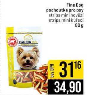 Fine Dog pochoutka pro psy strips mini hovězí strips mini kuřeci 80 g 