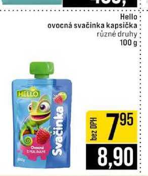 HELLO ovocná svačinka kapsička různé druhy 100 g