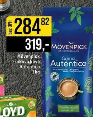 Mövenpick zrnková káva Autentico 1kg