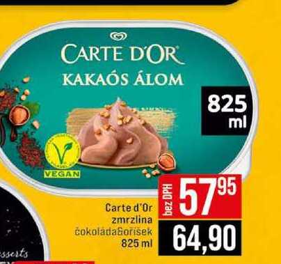 Carte d'Or zmrzlina čokoladaGorišek 825 ml 