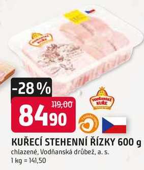 KUŘECÍ STEHENNÍ ŘÍZKY 600 g chlazené