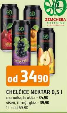 CHELČICE NEKTAR 0,5 L meruňka, hruška
