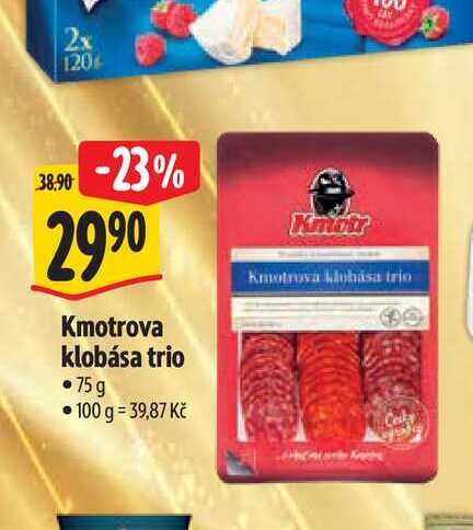 0 Kmotrova klobása trio 75 g