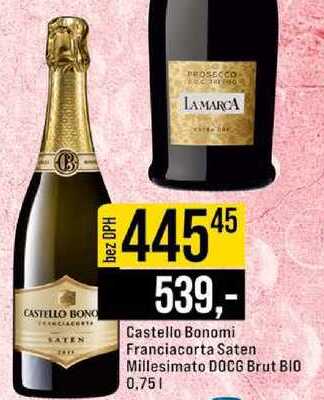 Castello Bonomi Franciacorta Saten Millesimato DOCG Brut BIO 0,75l 