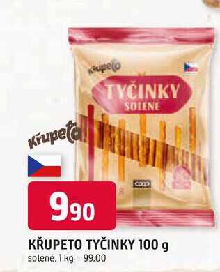 KŘUPETO TYČINKY 100 g solené