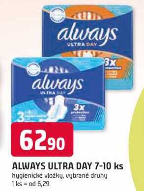ALWAYS ULTRA DAY 7-10 ks hygienické vložky