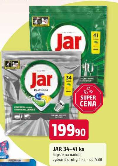 Jar kapsle do myčky nádobí 34-41 ks, vybrané druhy Trefa