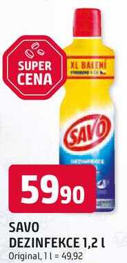 SAVO DEZINFEKCE 1,2l Original Trefa