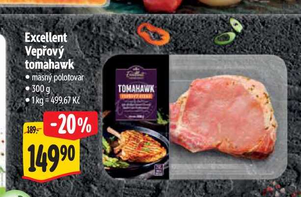 Excellent Vepřový tomahawk 300 g