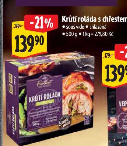 Krůtí roláda s chřestem 500 g