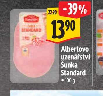 Albertovo uzenářství Šunka Standard 100 g