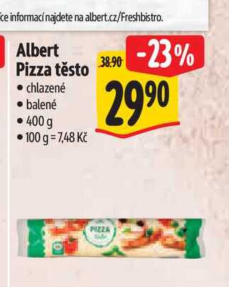 Albert Pizza těsto chlazené balené 400 g