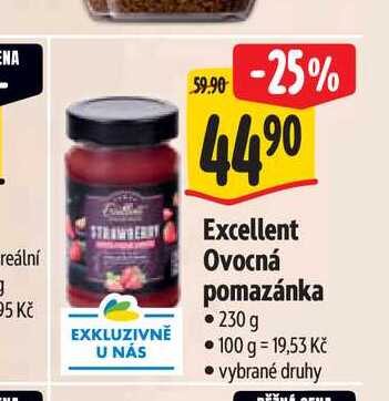 Excellent Ovocná pomazánka 230 g