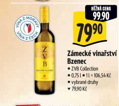 Zámecké vinařství Bzenec 0,75 l