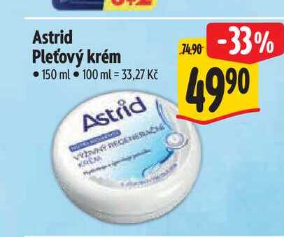 Astrid Pleťový krém 150 ml Albert