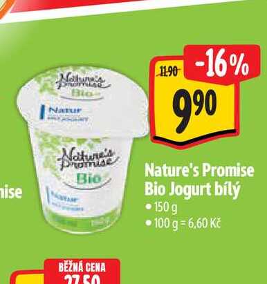 Nature's Promise Bio Jogurt bílý 150g