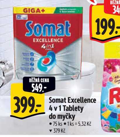 Somat Excellence 4 v 1 Tablety do myčky 75 ks Albert