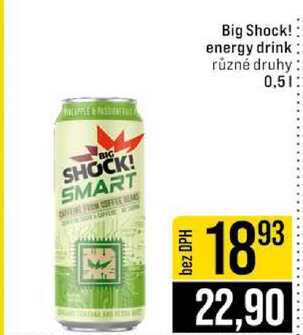 Big Shock! energy drink různé druhy 0,5l