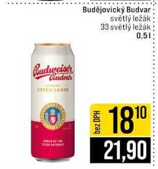 Budějovický Budvar světlý ležák 33 světlý ležák 0,5l
