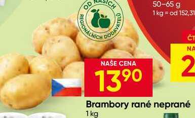Brambory rané neprané 1 kg 