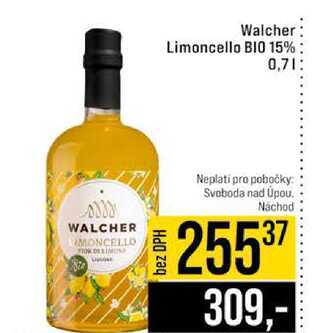 Walcher Limoncello BIO 15% 0,7l
